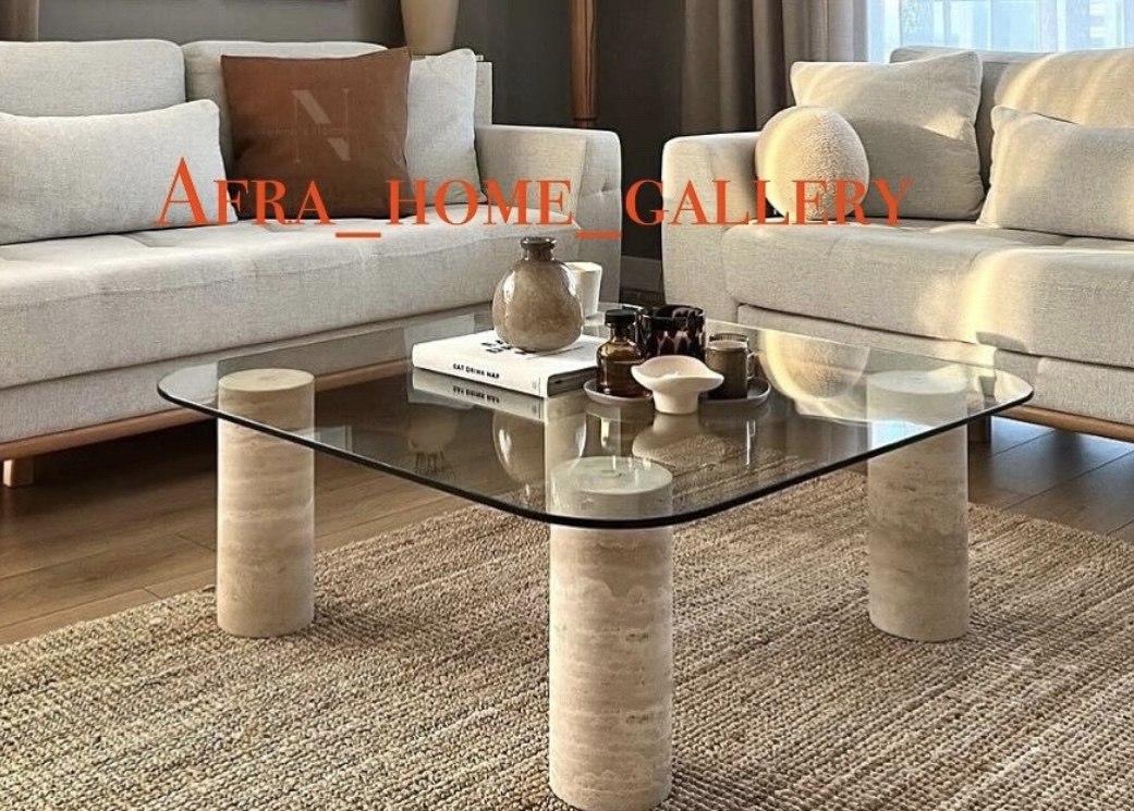 جلو مبلی سنگی و شیشه ای شارلوت