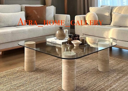 جلو مبلی سنگی و شیشه ای شارلوت