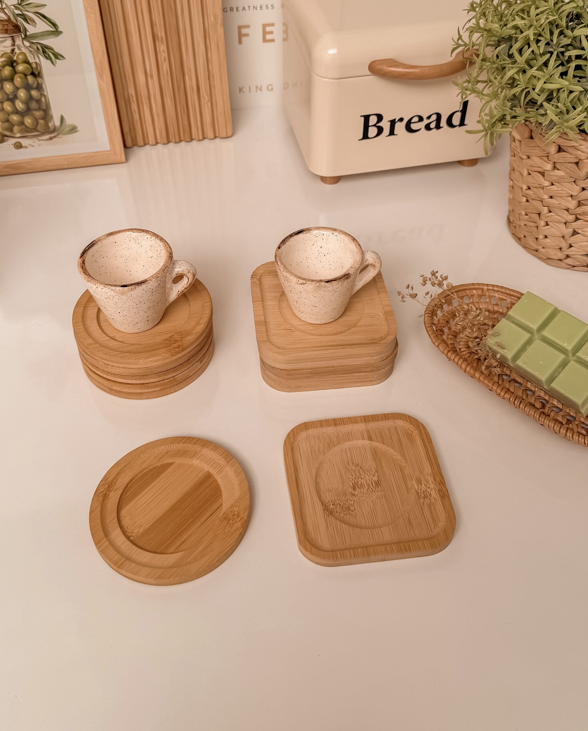 زیر لیوانی بامبو