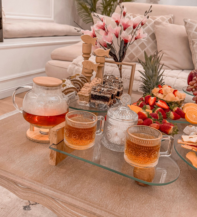 فنجان شیشه ای لبه طلایی