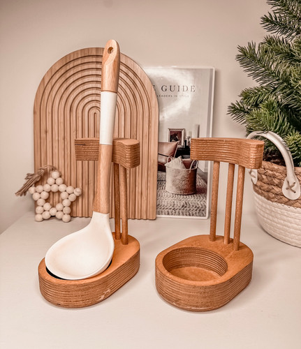 جا قاشقی کنار گاز تمام چوبی